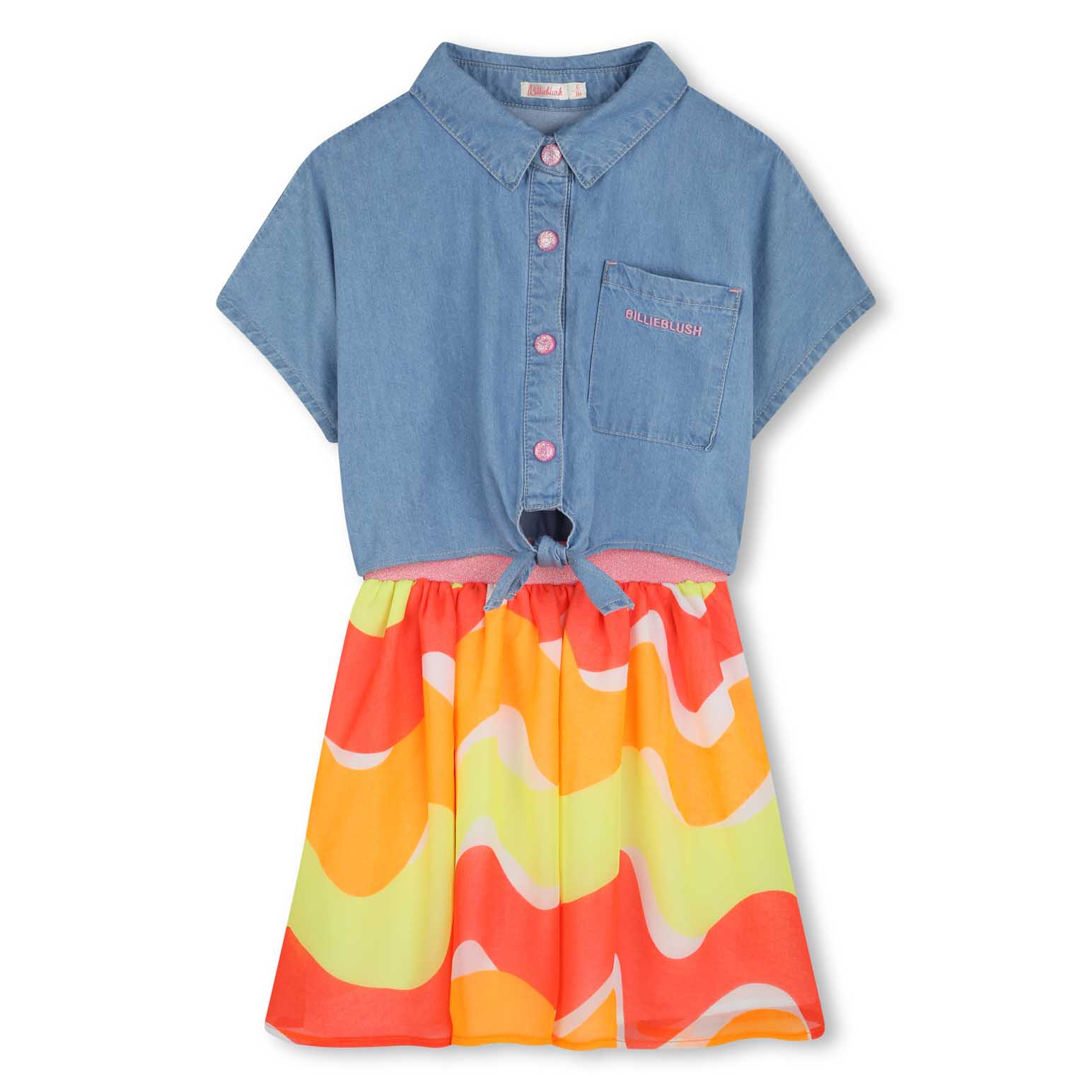 Billieblush Bi-Material Denim Dress 3-6Y